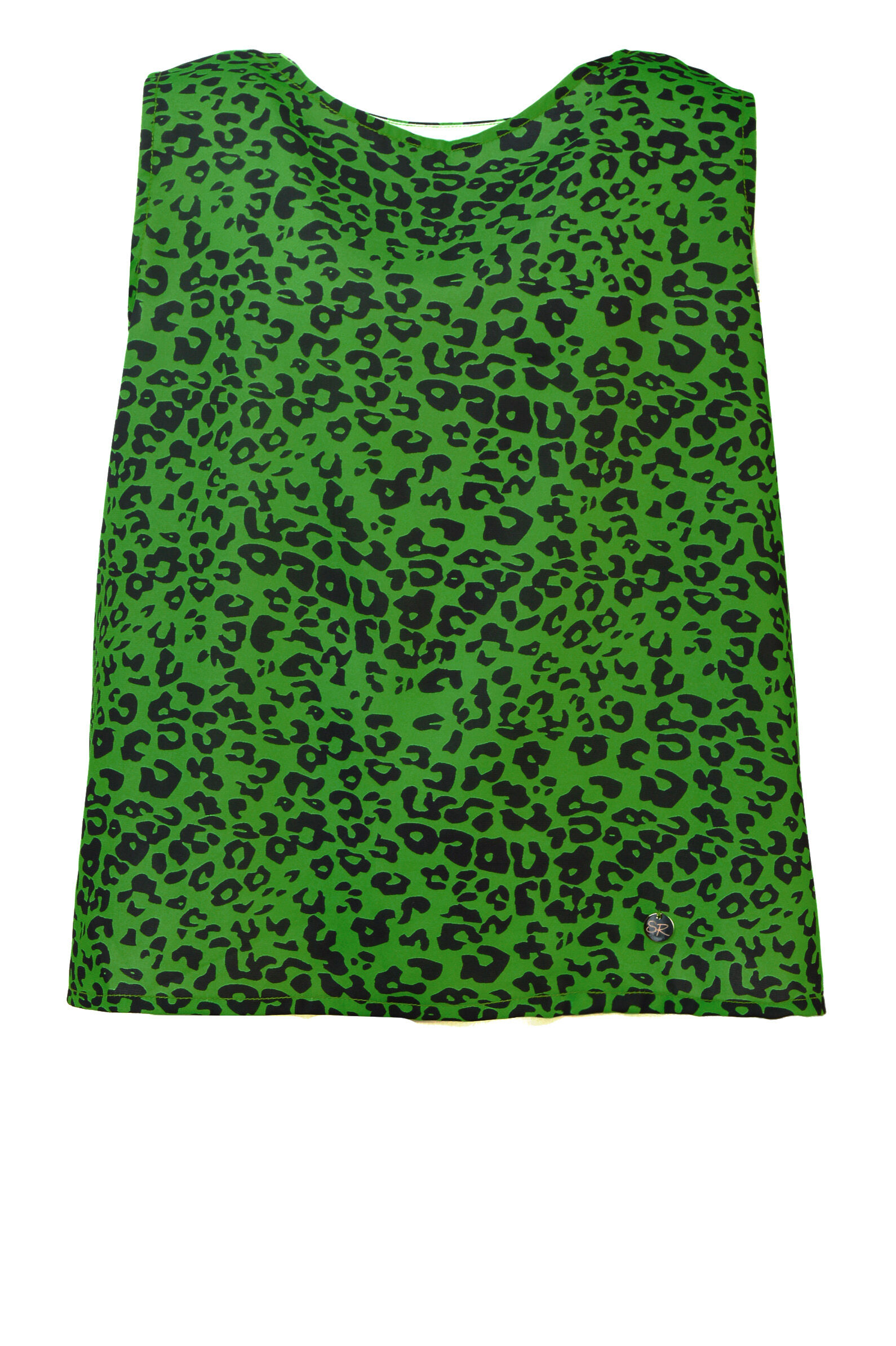 Блуза дев. АРТ.SR700M102,зел-чер,вис