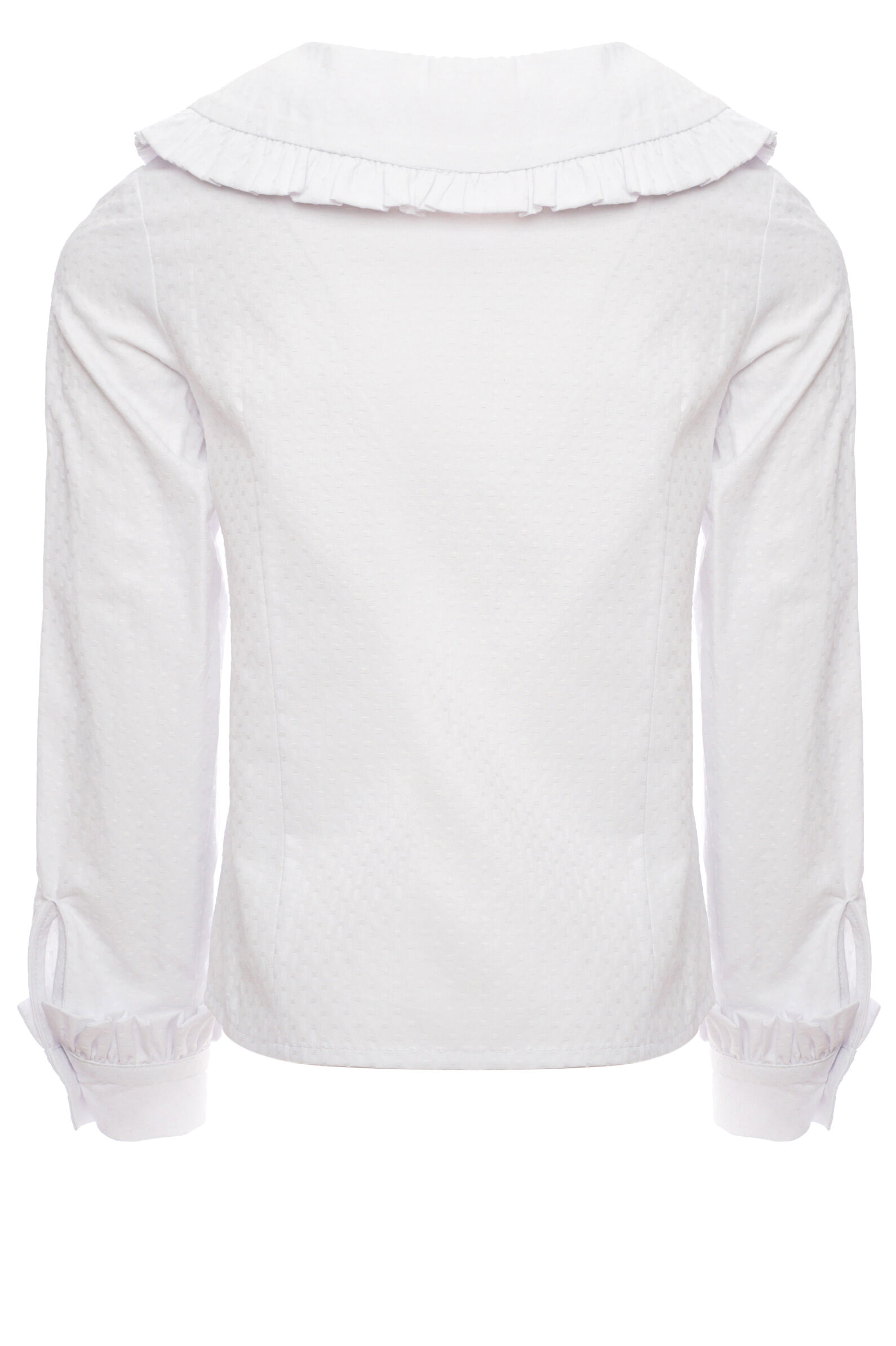 Блуза дев. АРТ.05128,бел,вис-пэ