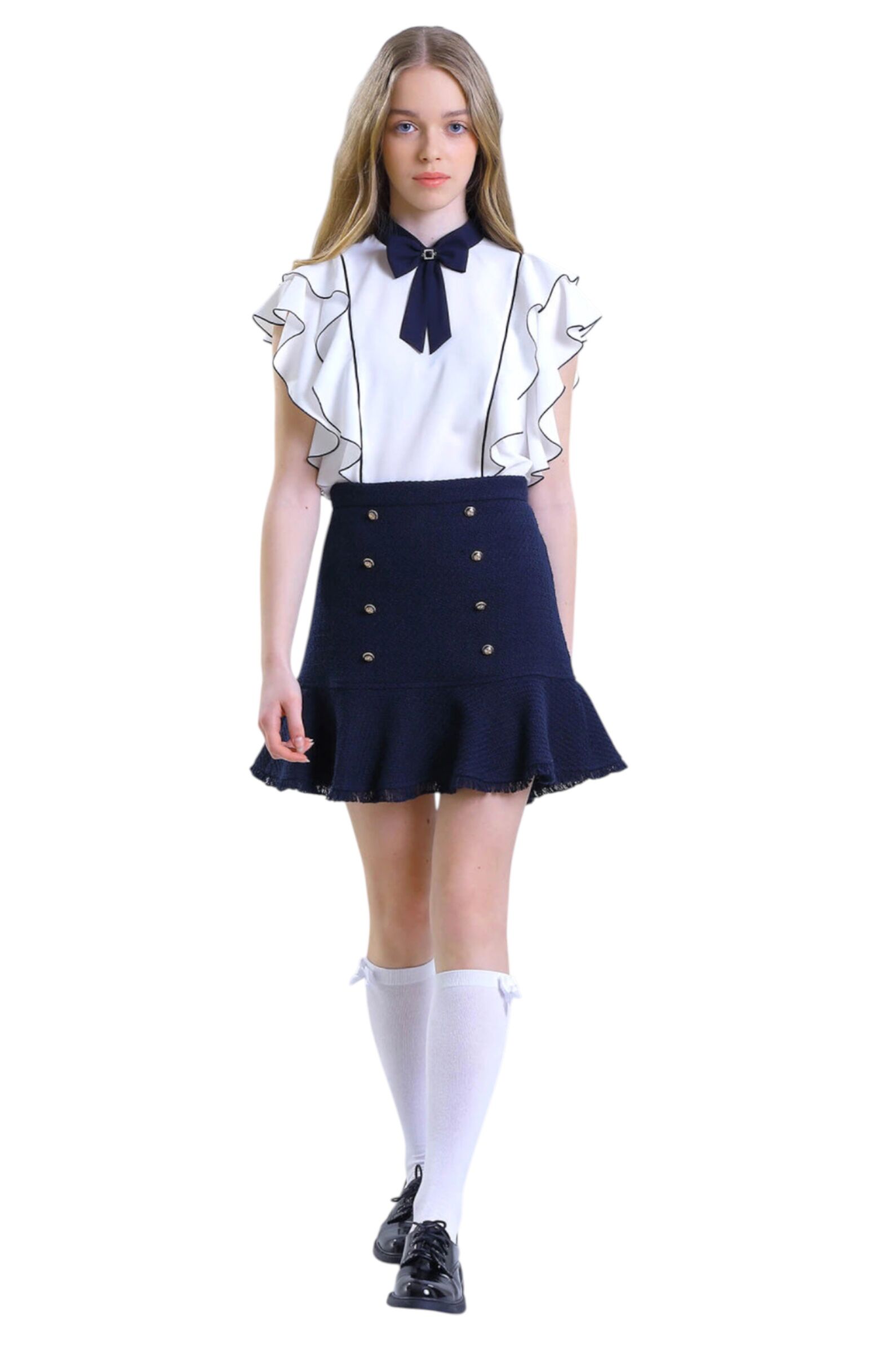 Блуза дев. АРТ.2719-525-ВПБЛ,мол,па