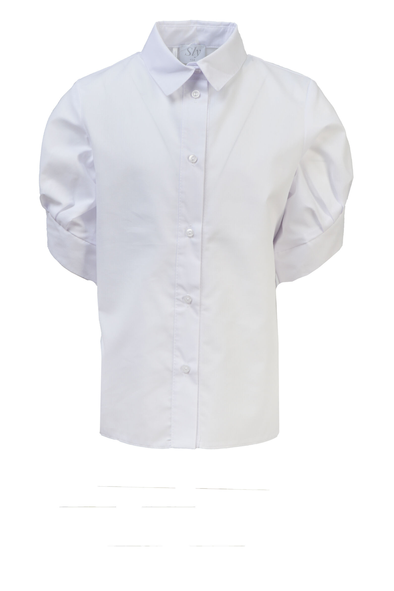 Блуза дев. АРТ.3S-114,бел,хл-пэ