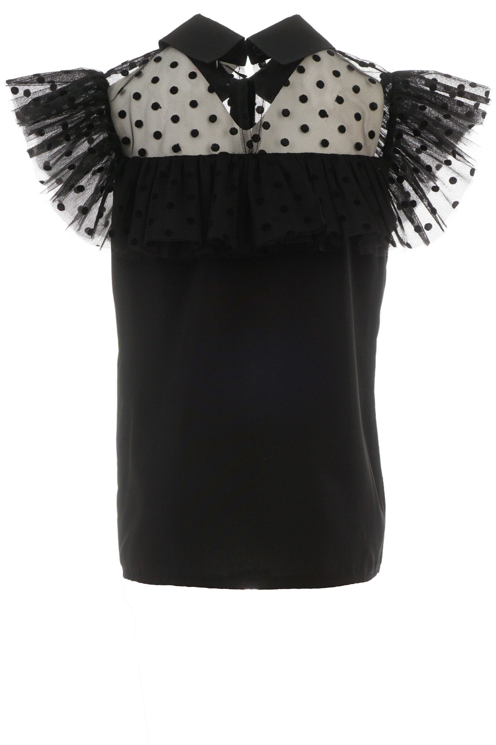 Блуза дев. АРТ.630,чер,пэ