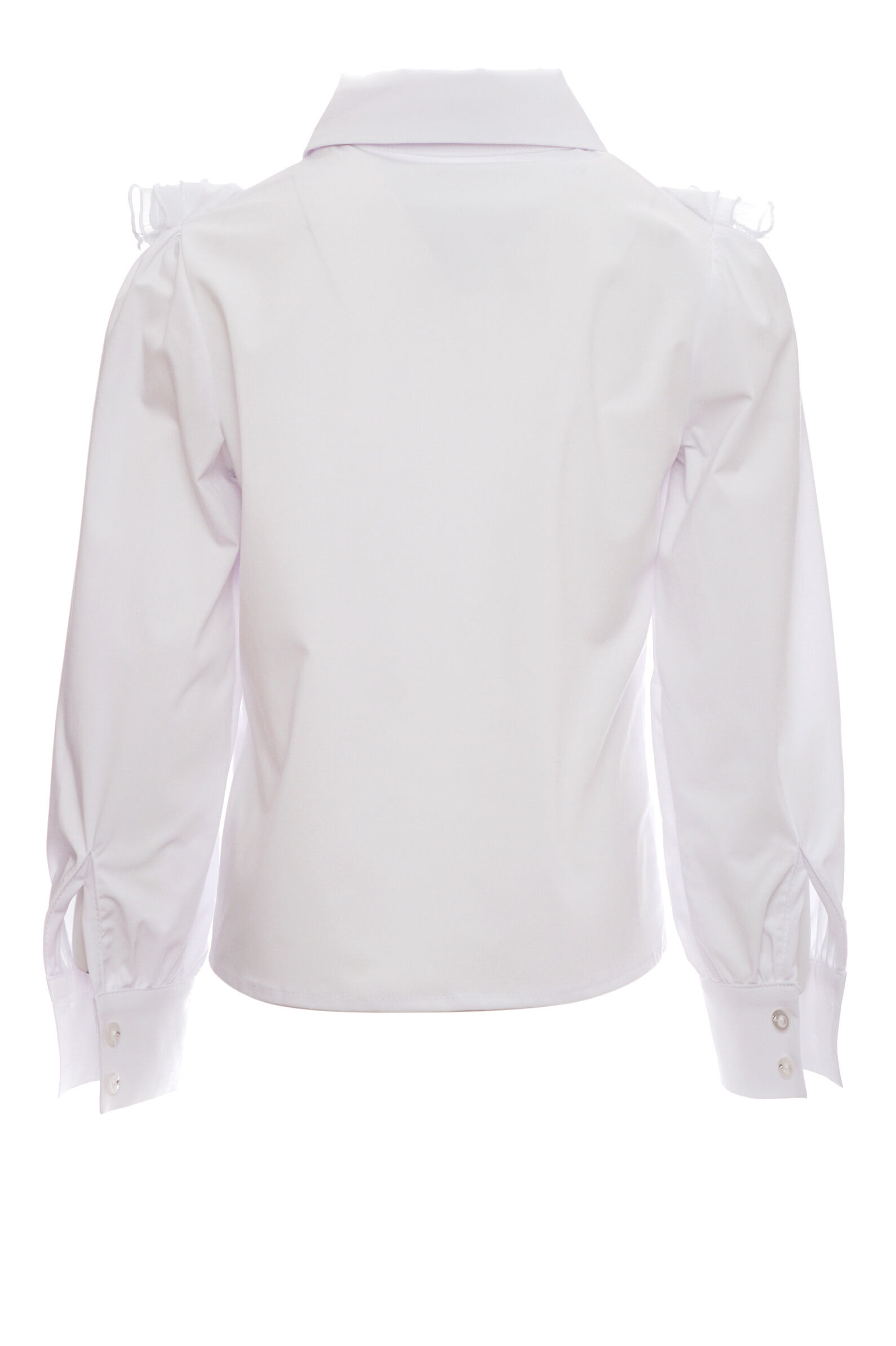 Блуза дев. АРТ.LC24G-BL-21C,бел,хл-пэ-эл