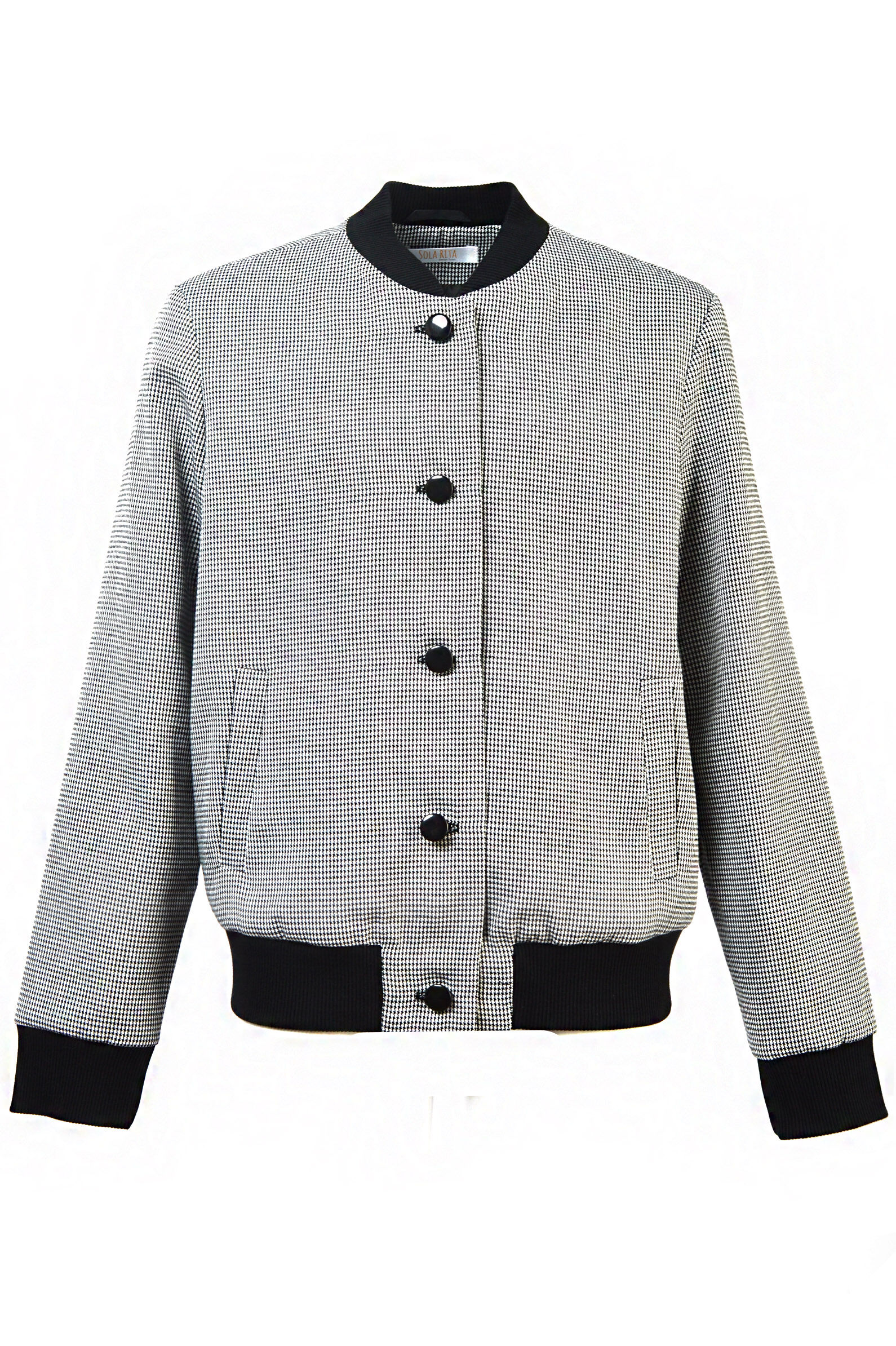 Бомбер дев. АРТ.SR630V696,черн-бел,пэ-вис-шер