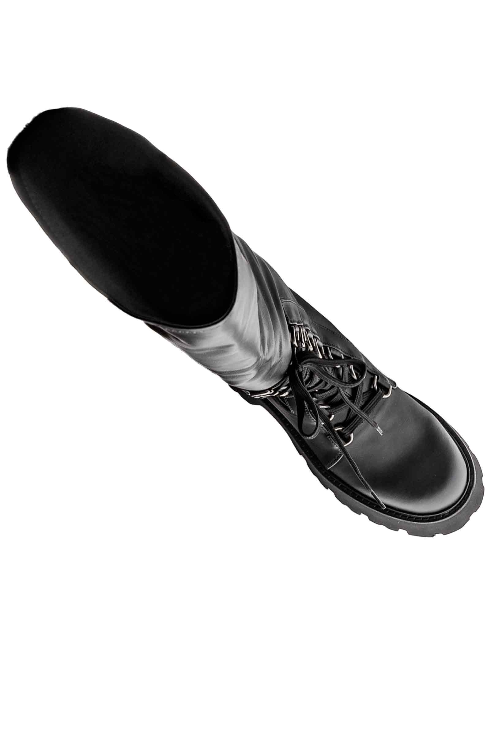 Ботфорты жен. АРТ.159 33,чер,н.к-и.к/тек