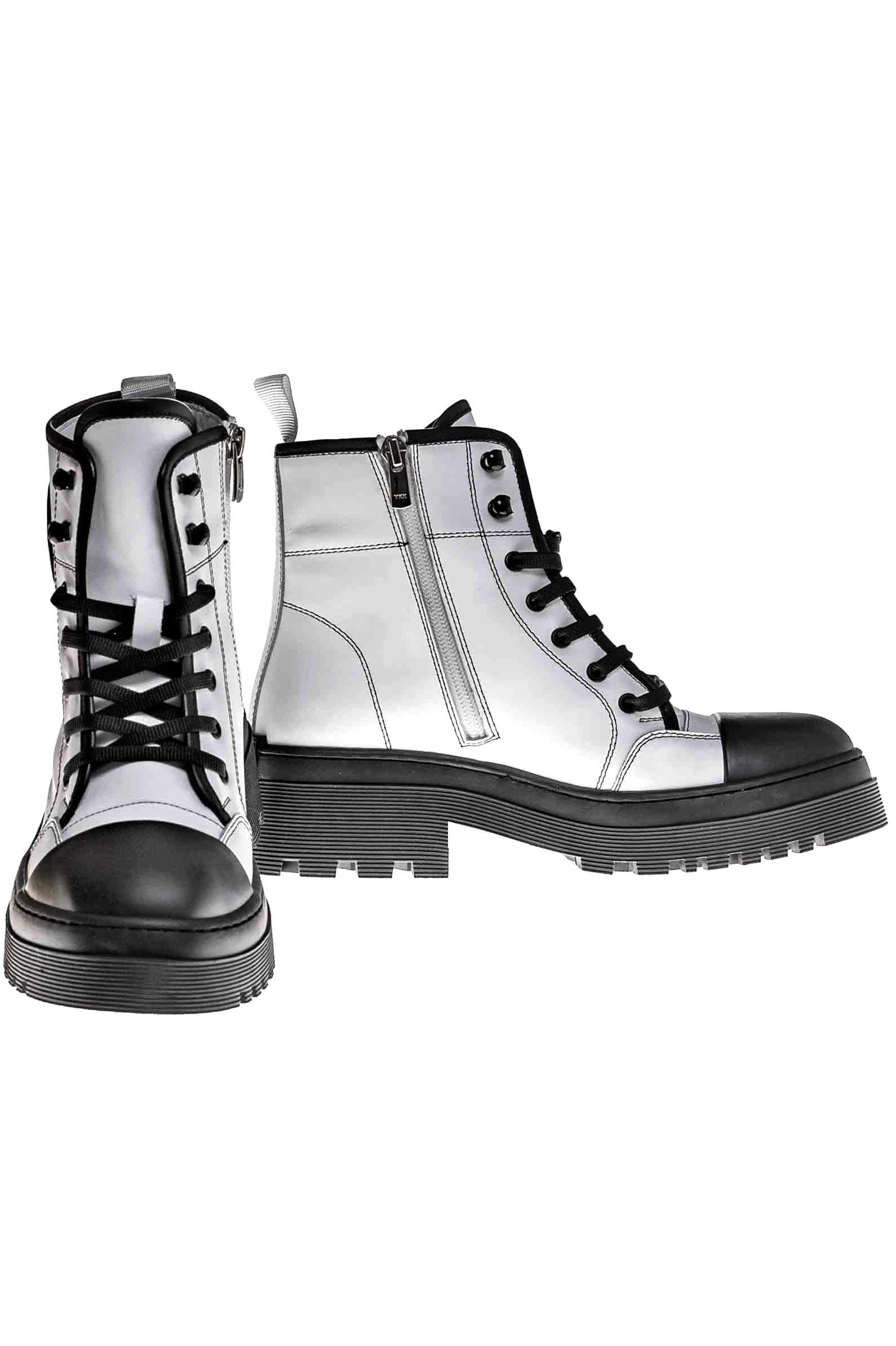 Ботинки жен. АРТ.24600,бел-чер,н.к/байка