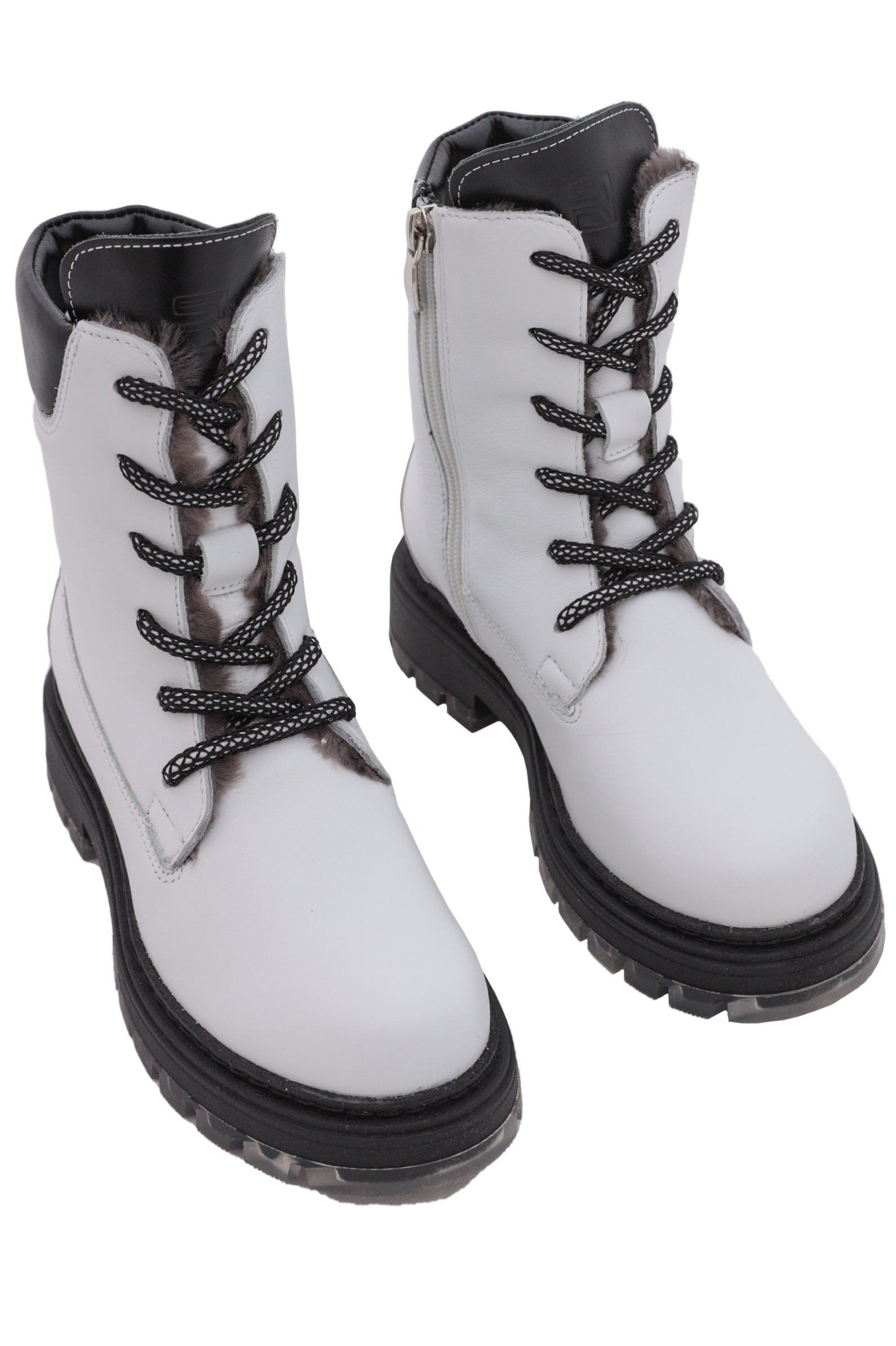 Ботинки дев. АРТ.526222222,бел,н.к/н.мех