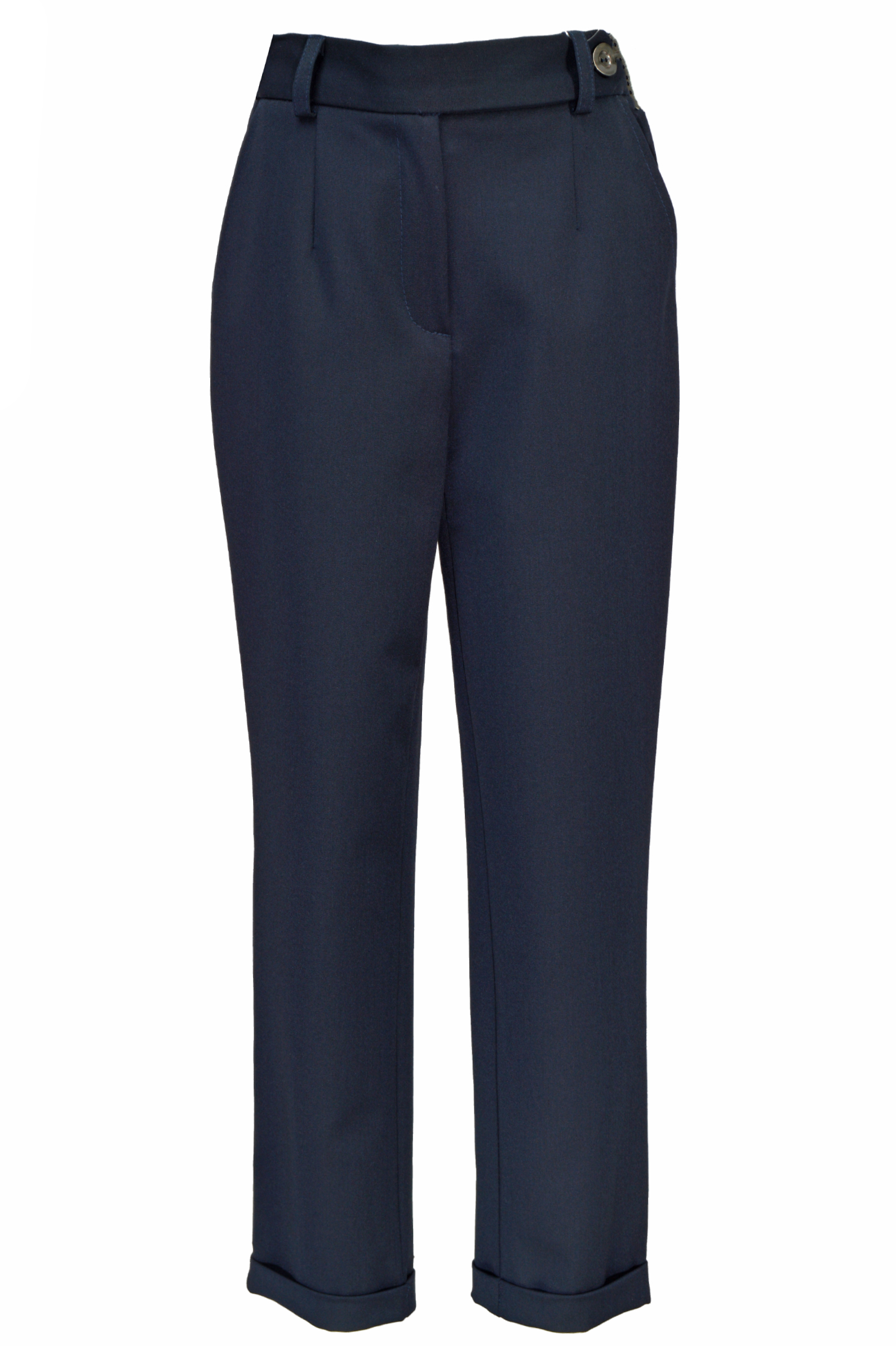 Брюки дев. АРТ.0415,син,вис-пэ