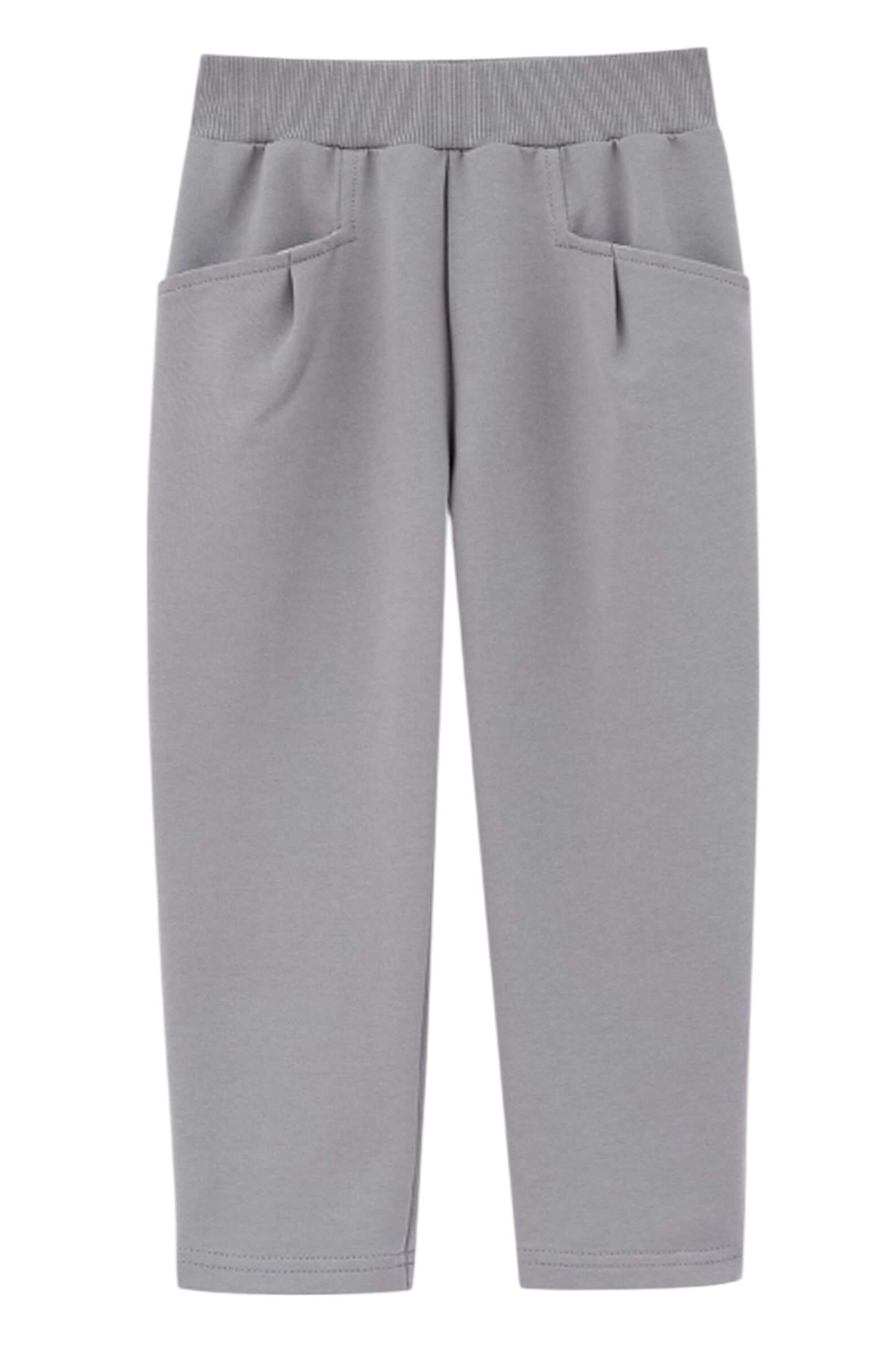 Брюки дев. АРТ.250019,сер,хл-эл