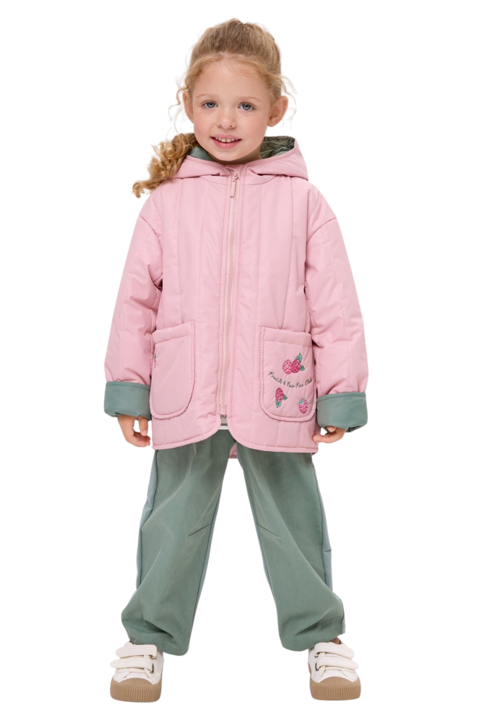 Брюки дев. АРТ.260018,зел,хл-эл