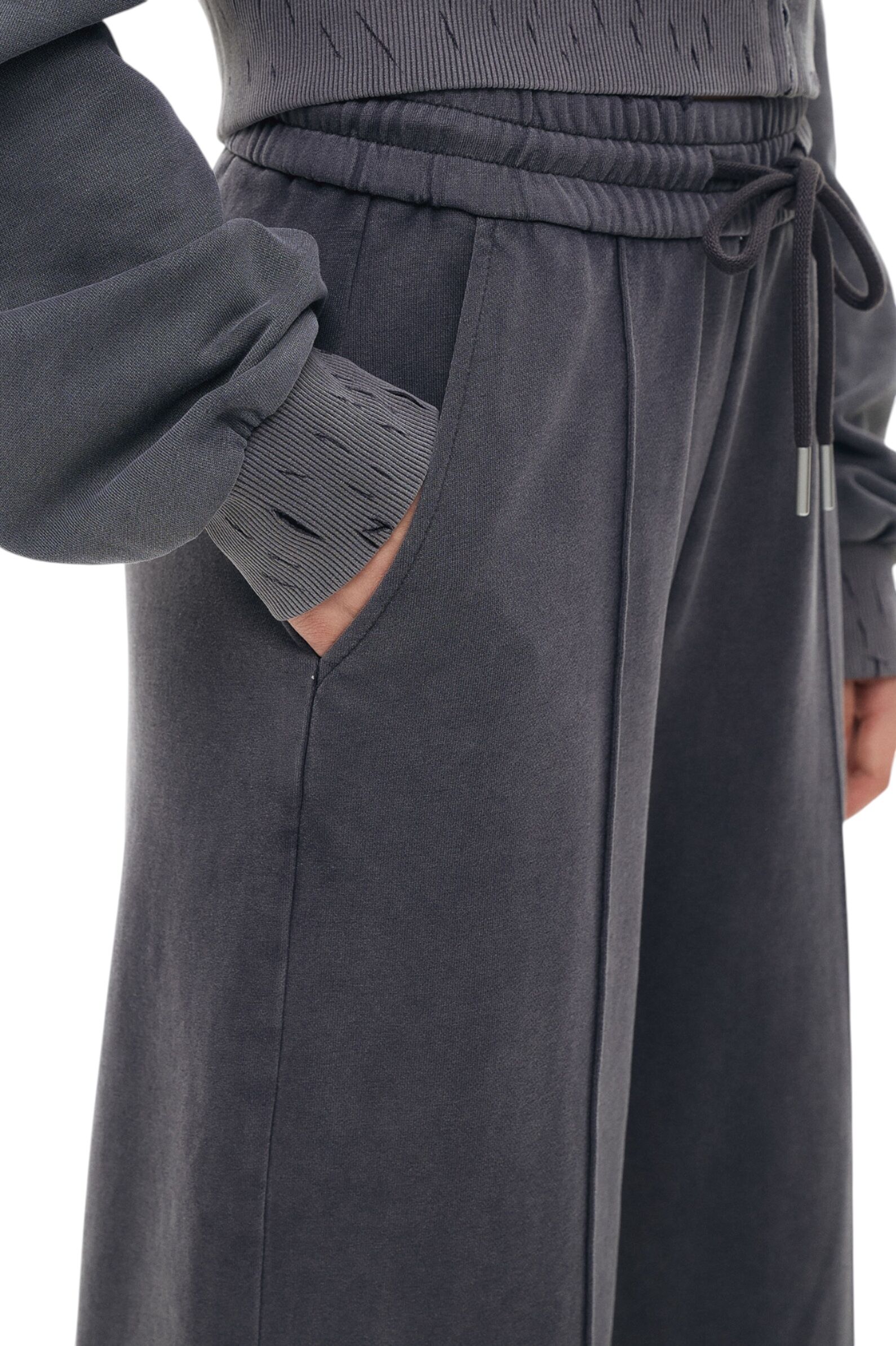 Брюки дев. АРТ.AA237384,сер,хл