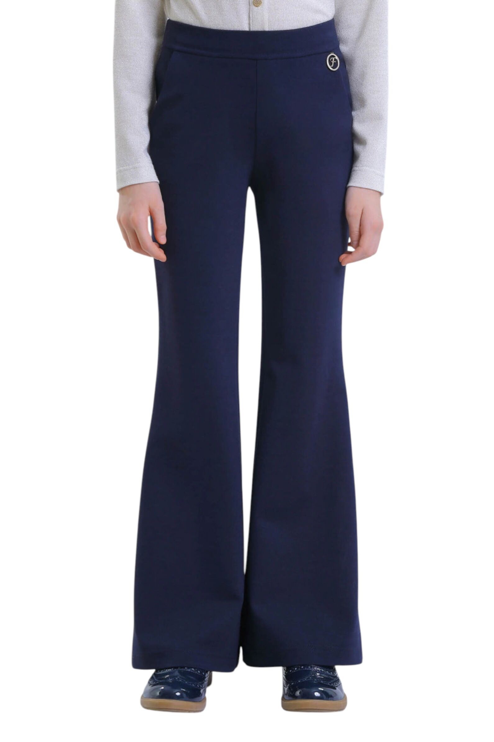 Брюки дев. АРТ.FSL-456/1-525-ТВК-340,син,вис-пэ-эл