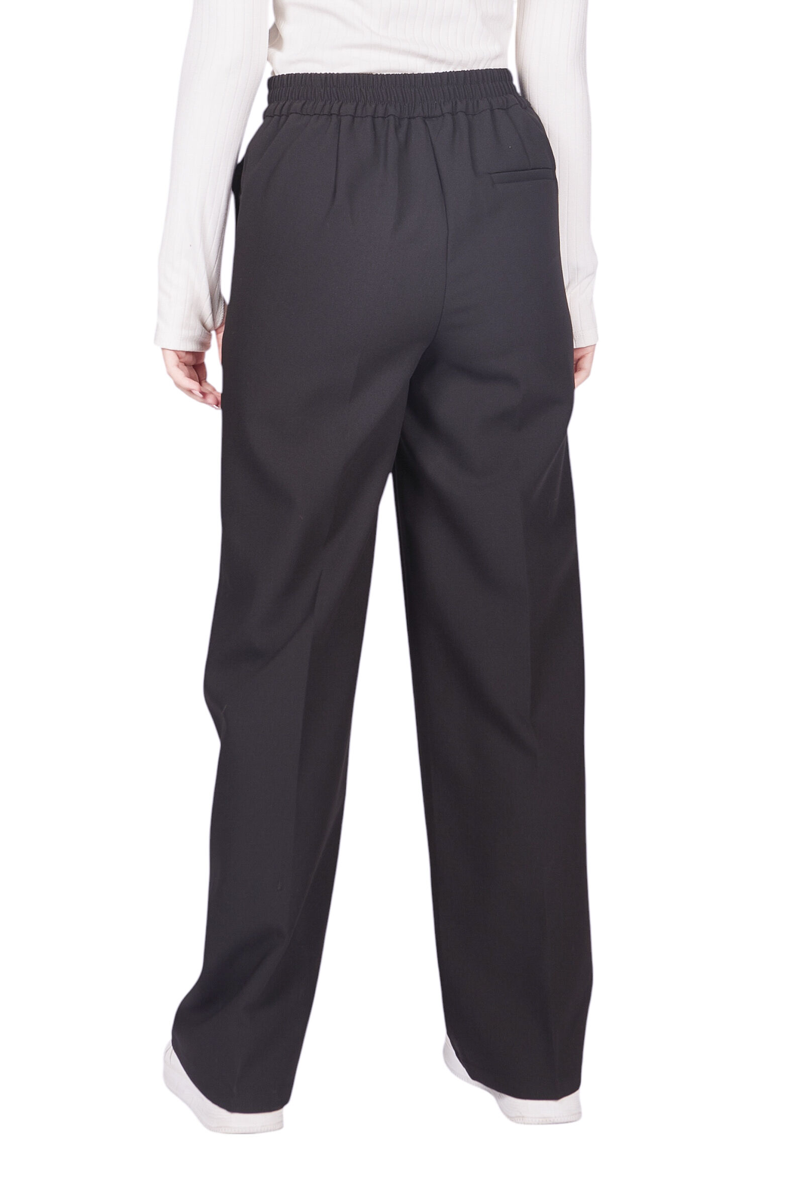 Брюки дев. АРТ.G-TR25251,чер,вис-па-эл