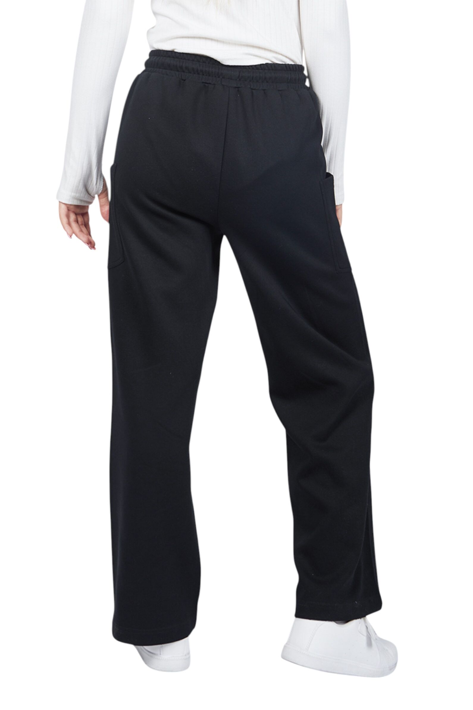 Брюки дев. АРТ.G-TR25334,чер,хл-пэ