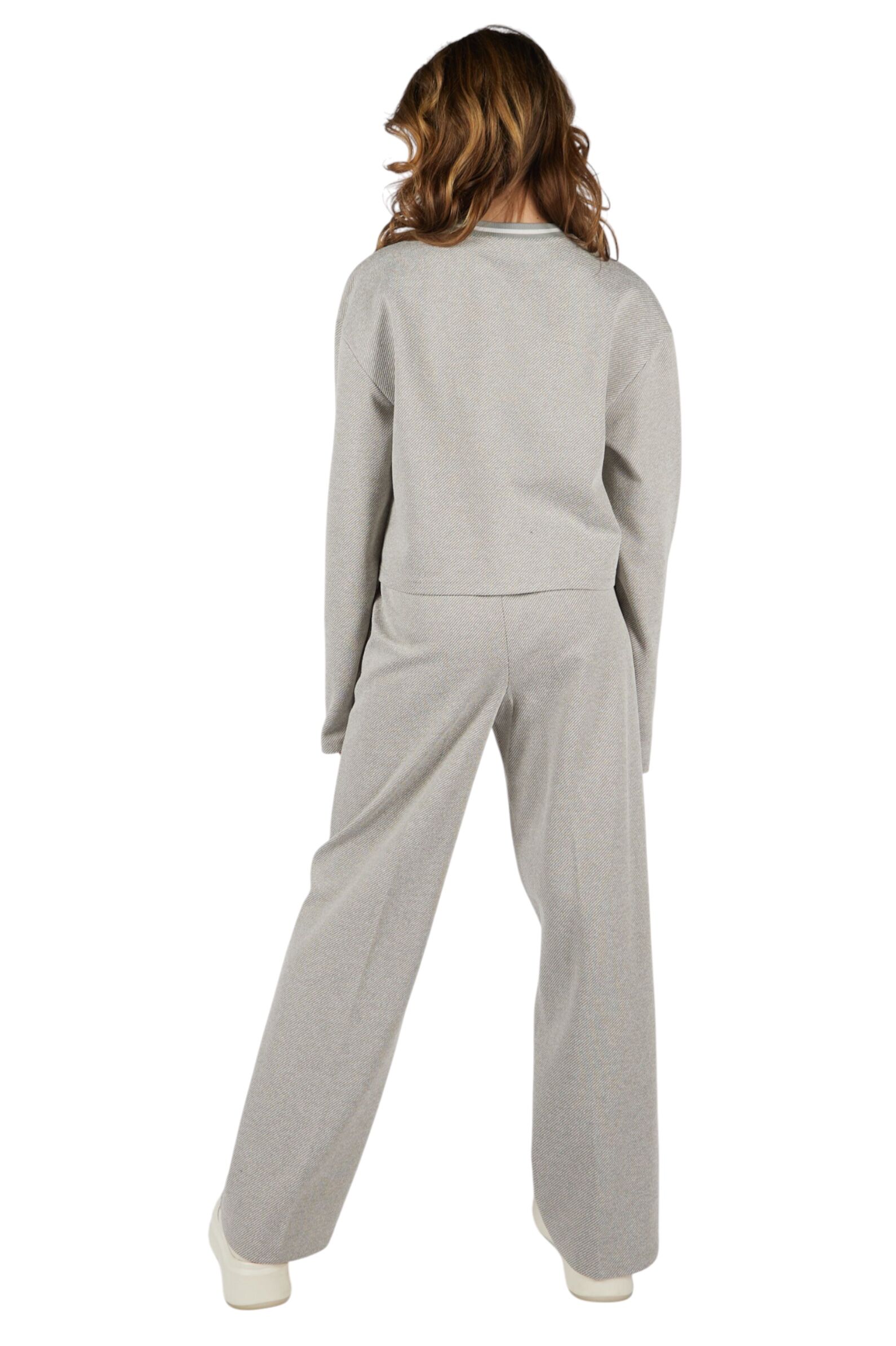 Брюки дев. АРТ.G-TR25411,сер,хл-пэ