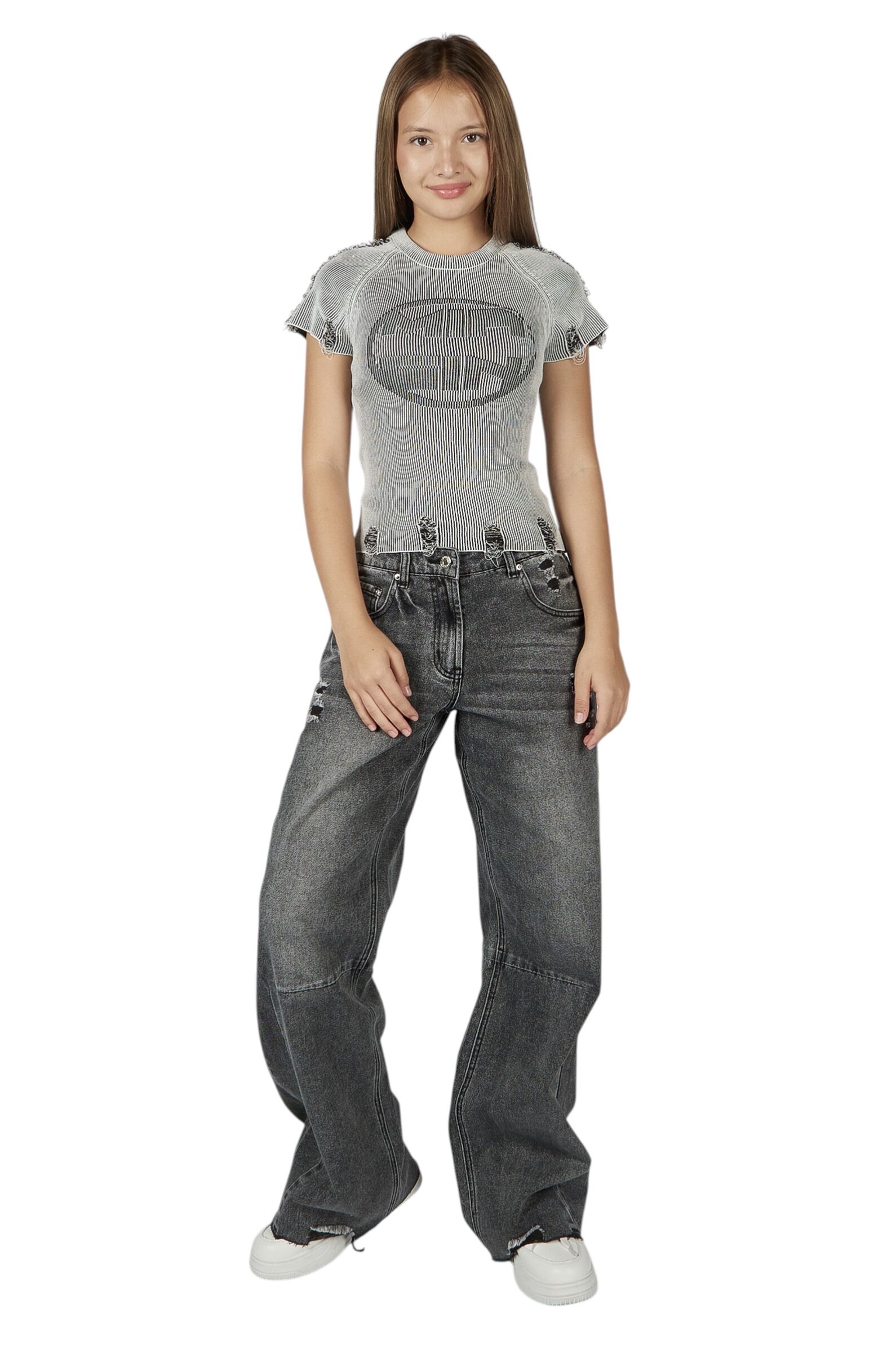 Джинсы АРТ.G-JN26025,сер,хл