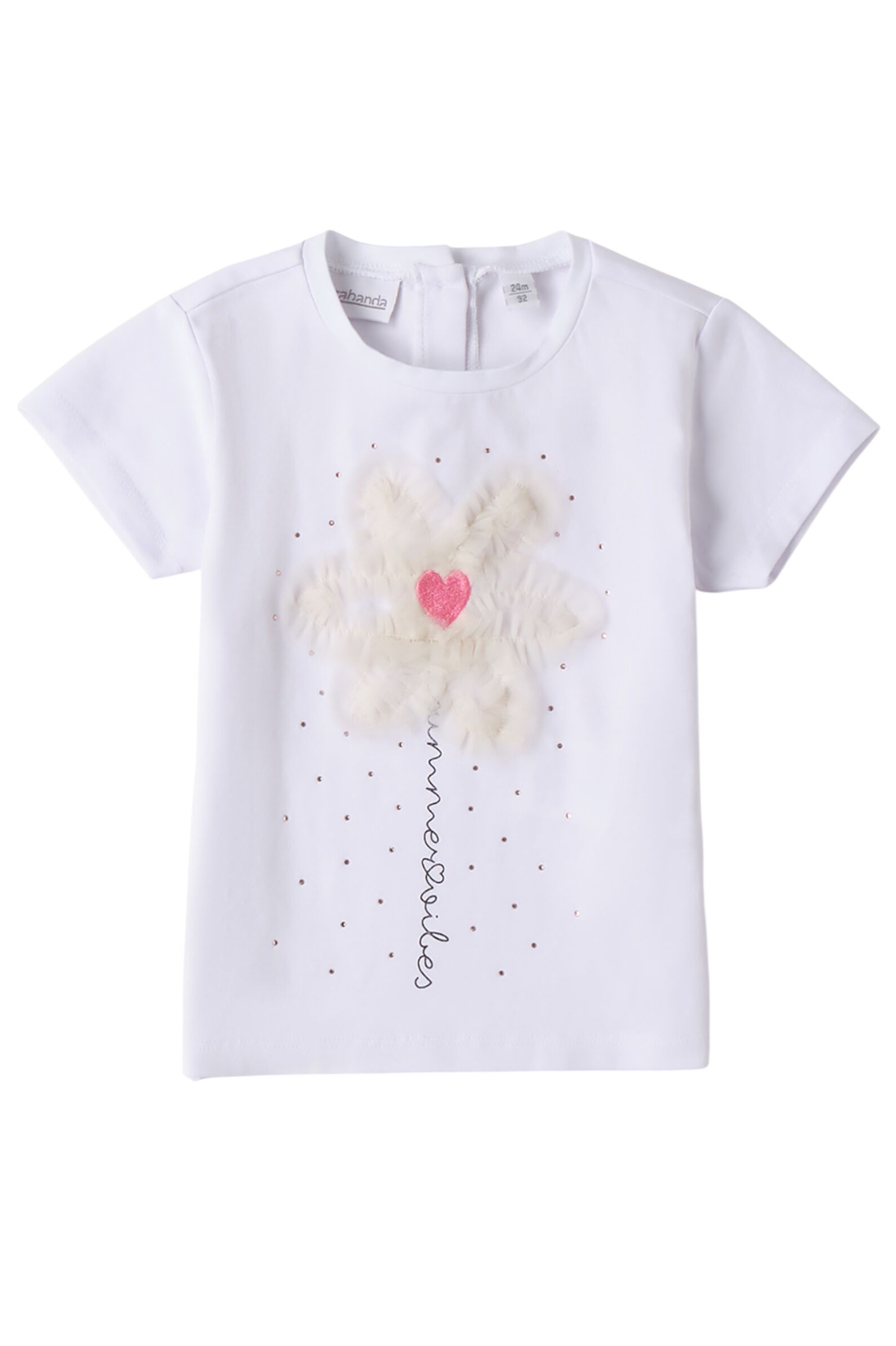 Футболка дев. АРТ.0.B316.00,бел,хл-эл