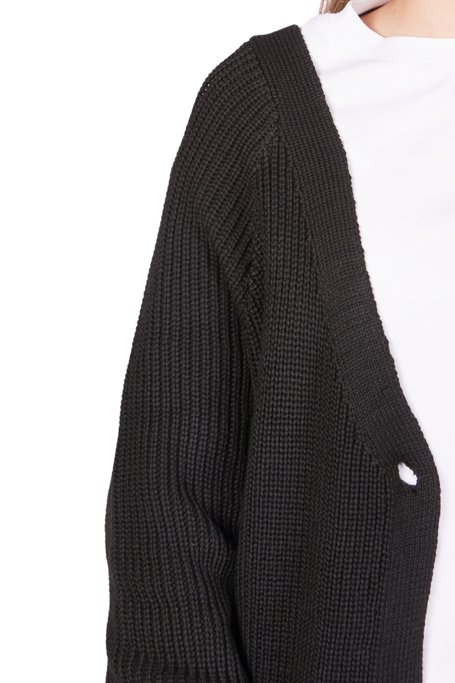 Кардиган дев. АРТ.G-CRD25343,чер,хл-эл