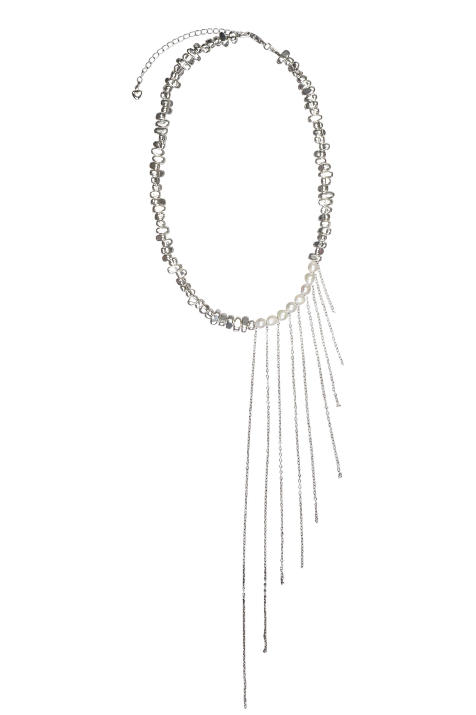 Колье АРТ.J.287,сереб-бел