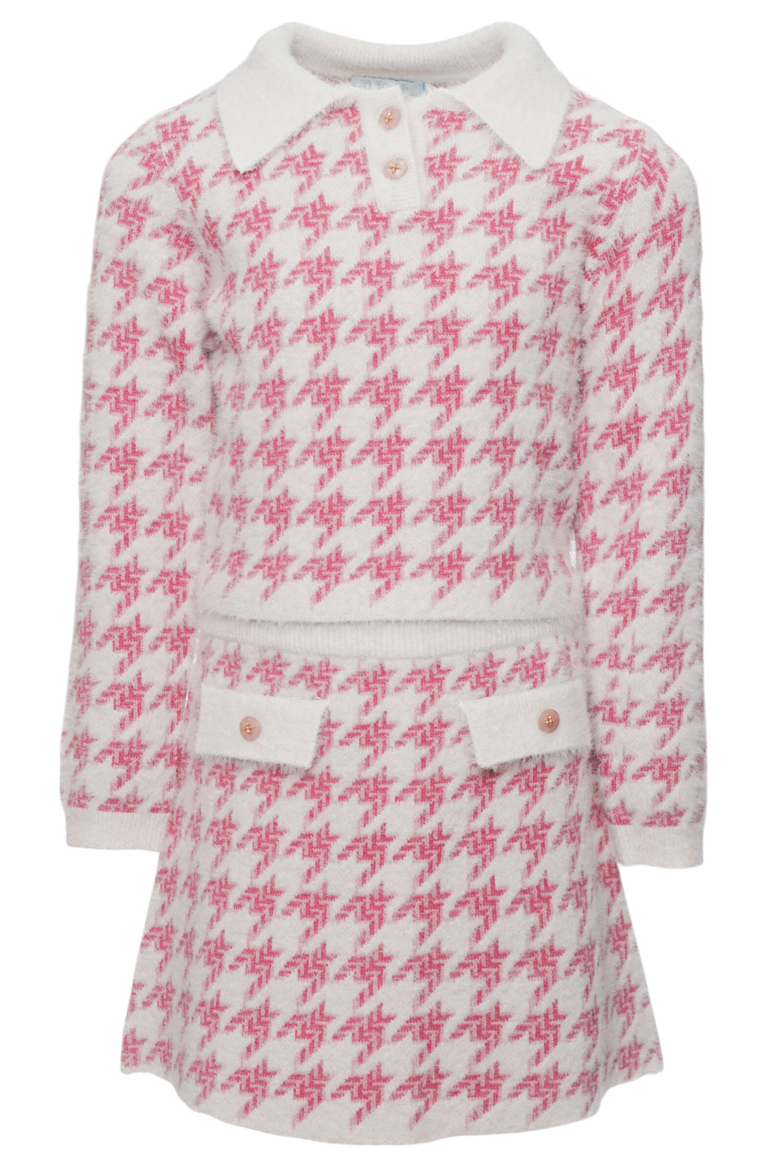 Костюм дев. АРТ.5545,роз-бел,па-акр-вис-пэ