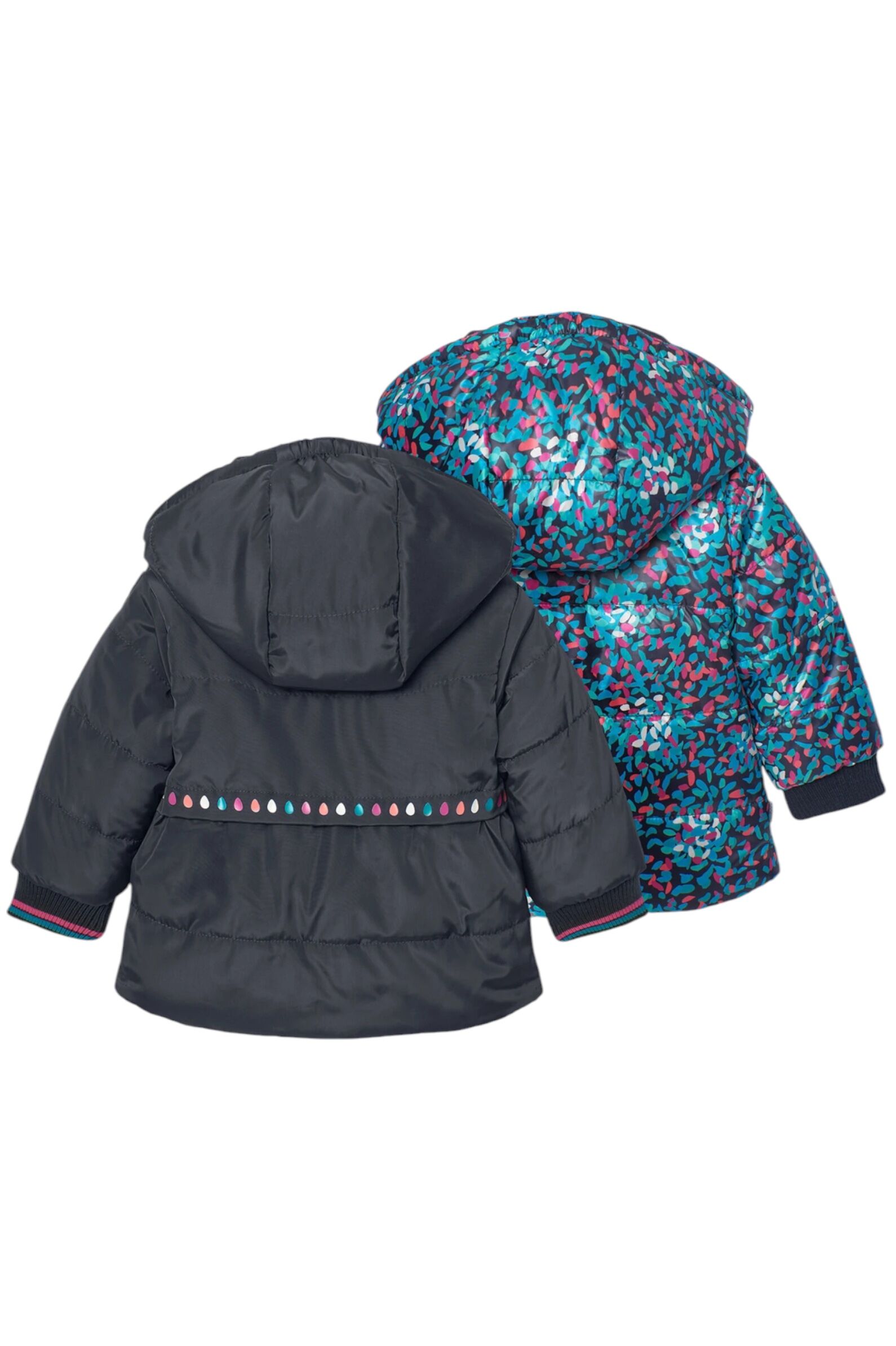 Куртка дев. АРТ.229182,чер-мул,пэ/пэ