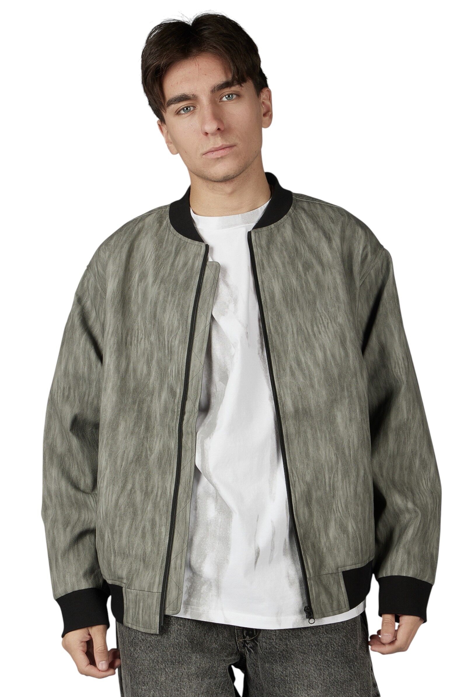 Куртка мал.АРТ.B-JCK36003,сер,экокожа-пэ