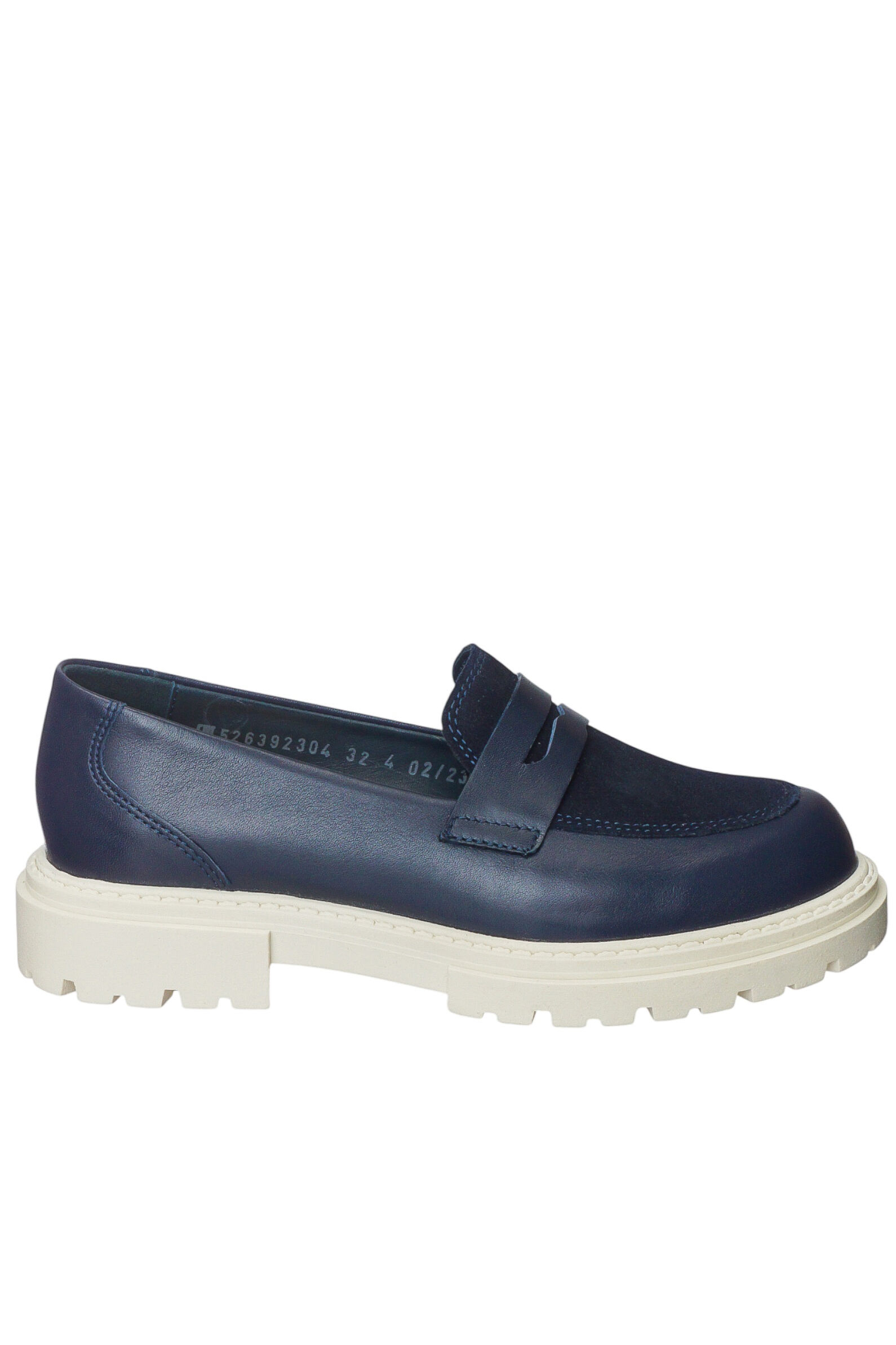 Лоферы дев. АРТ.526392304,син,н.к-велюр/н.к