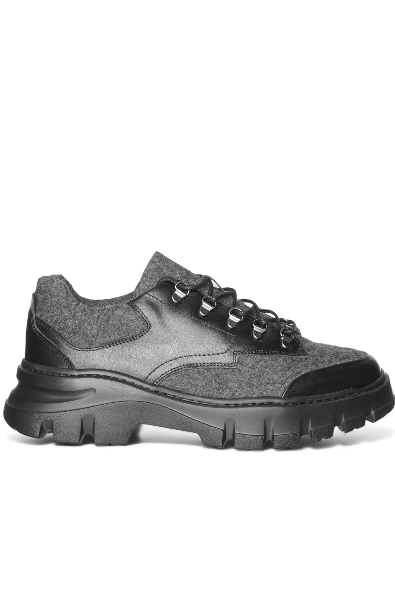 П/ботинки муж. АРТ.23850A071,чер-сер,н.к-тек/байка