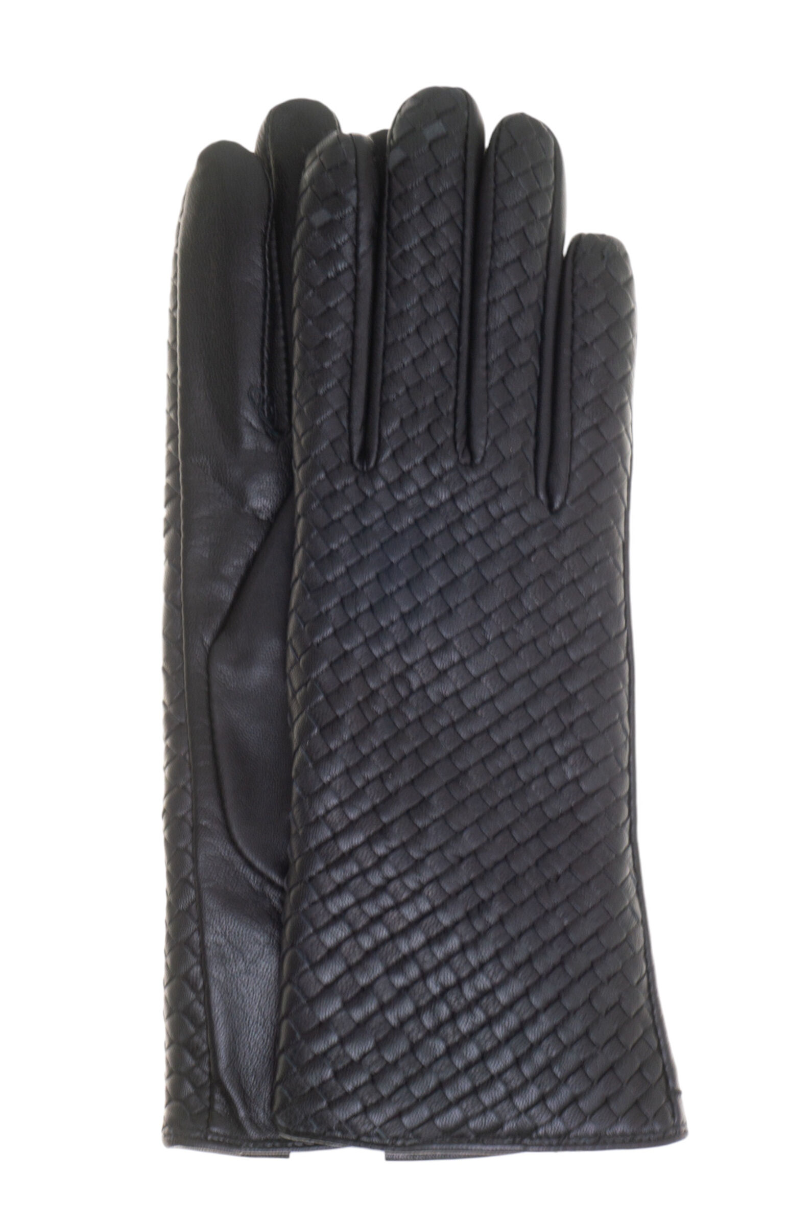 Перчатки жен. АРТ.H3265/1-7.5,чер,н.к/шер-акр