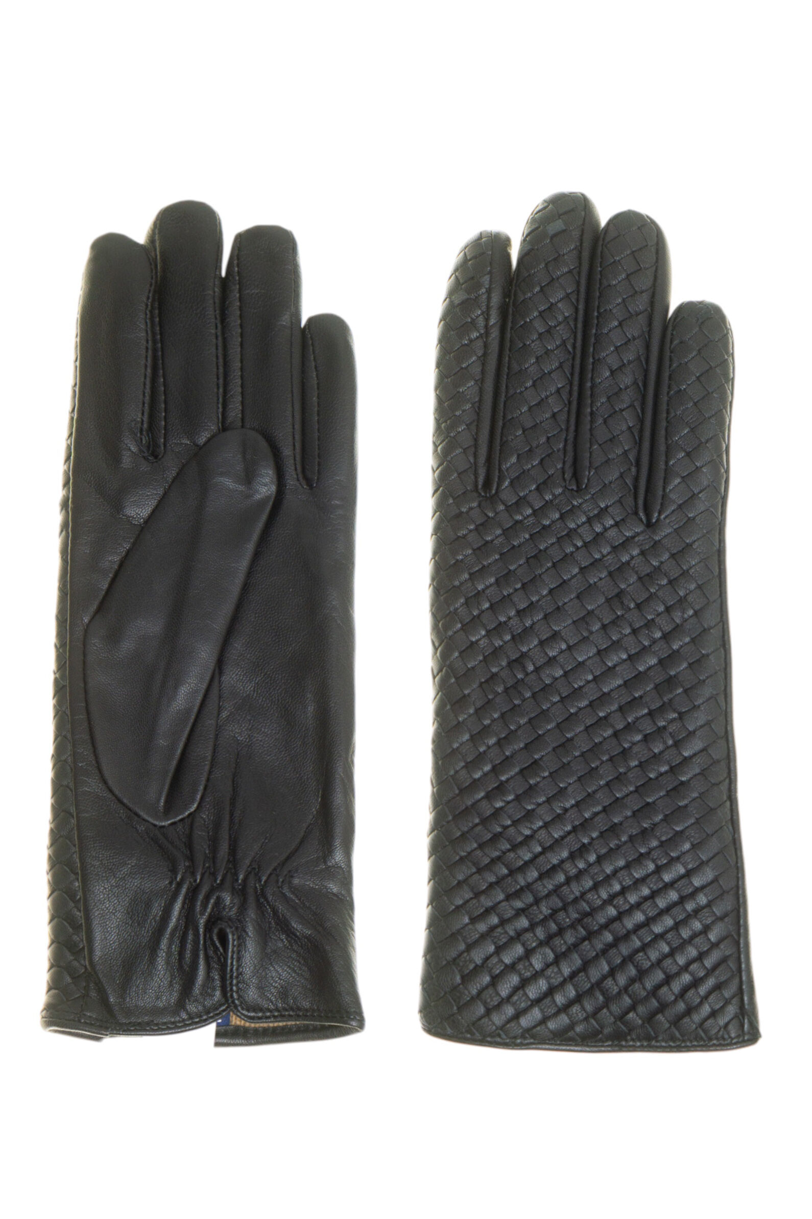 Перчатки жен. АРТ.H3265/1-7.5,чер,н.к/шер-акр