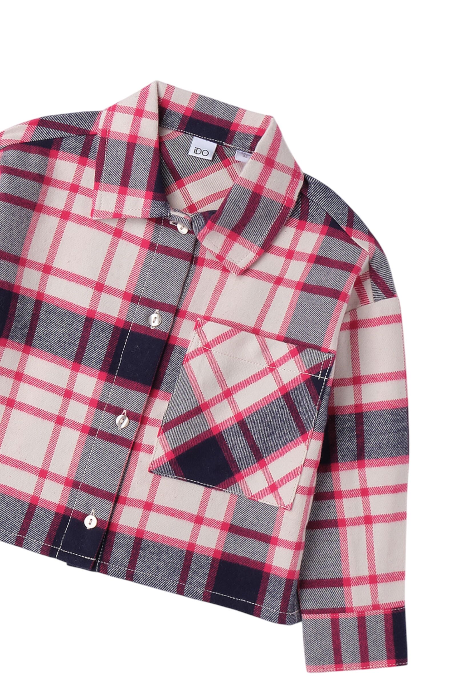 Рубашка дев. АРТ.4.F350.00,роз-сер,хл