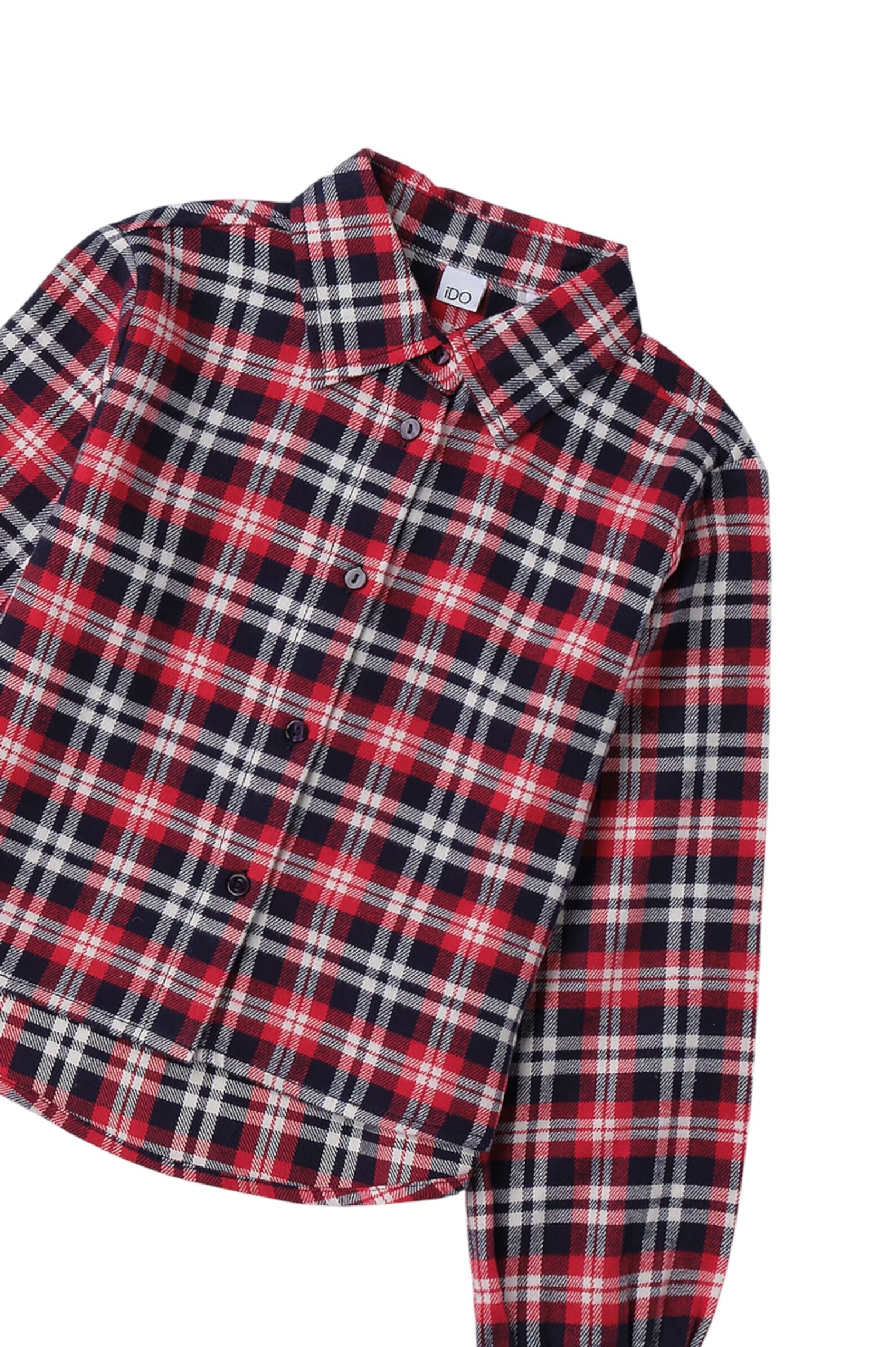 Рубашка дев. АРТ.4.F491.00,крас-чер,хл