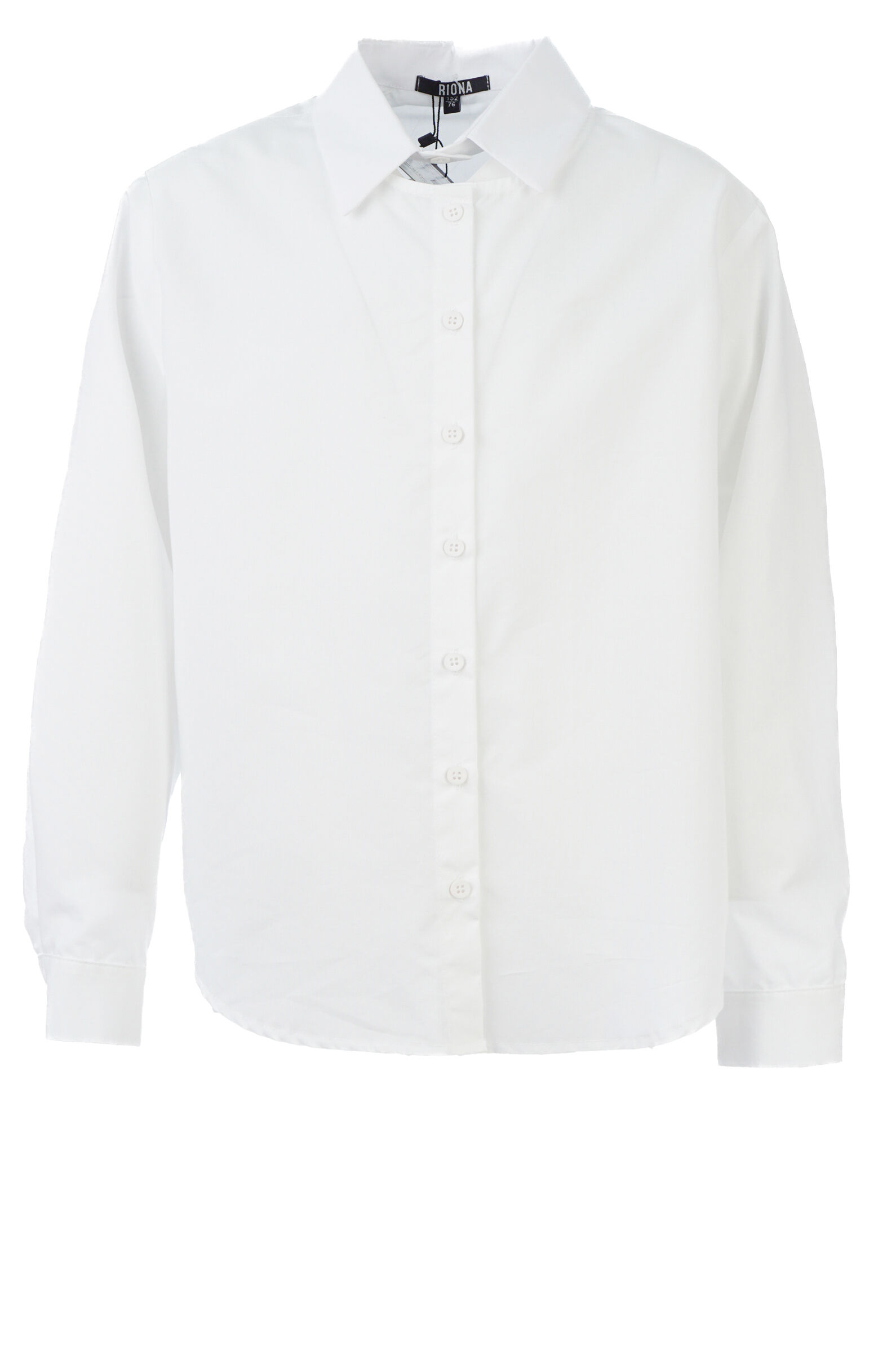 Рубашка дев. АРТ.If,бел,хл-полиэфир