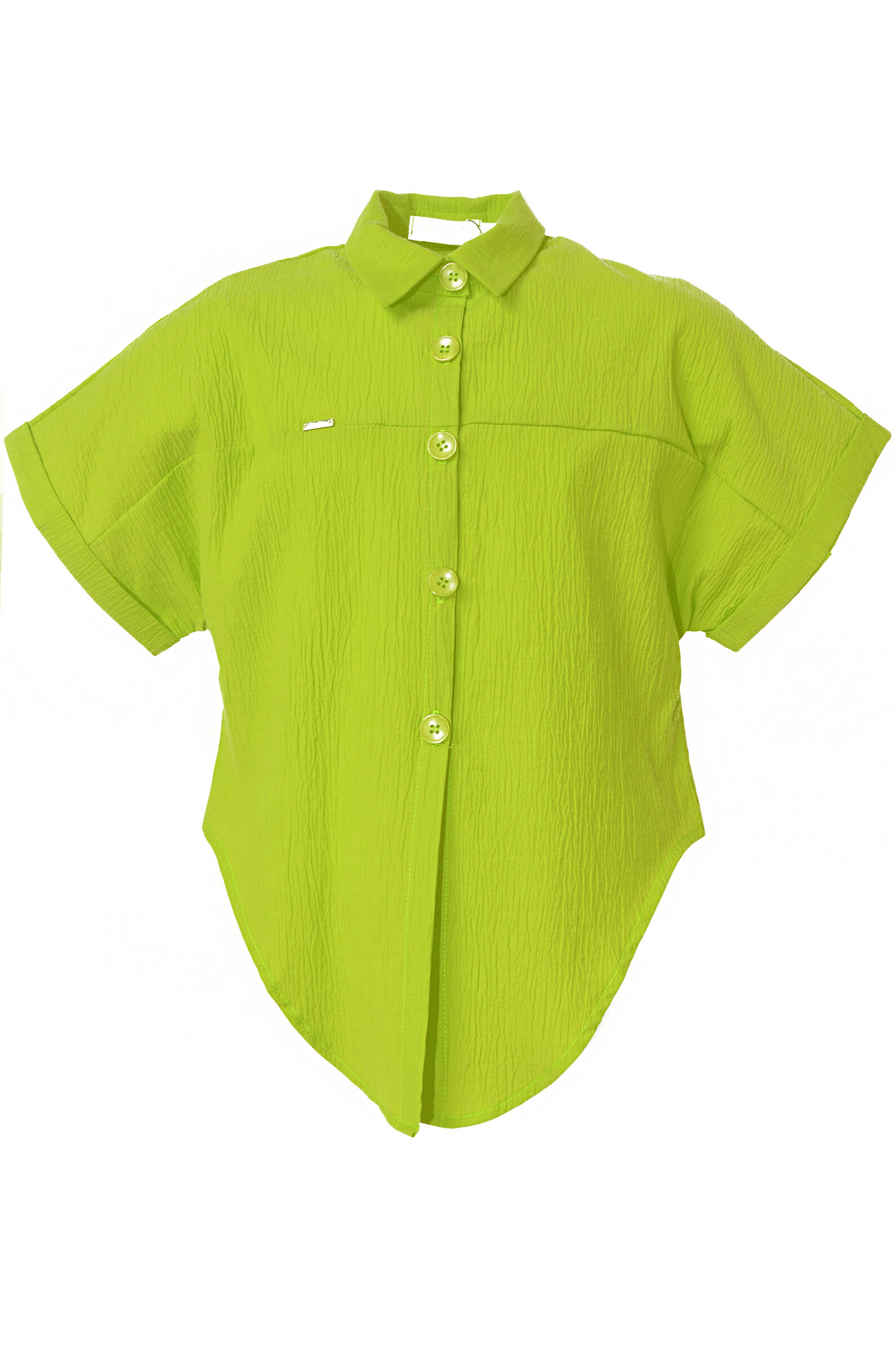 Рубашка дев. АРТ.SR500G100,зел,вис