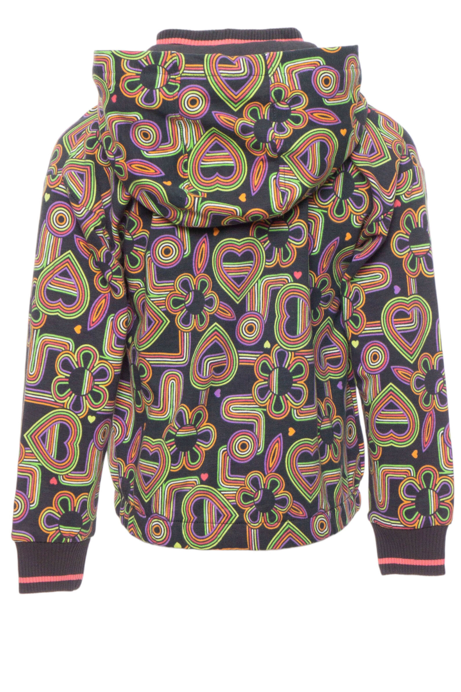 Толстовка дев. АРТ.419026,сер-мул,хл-эл/хл