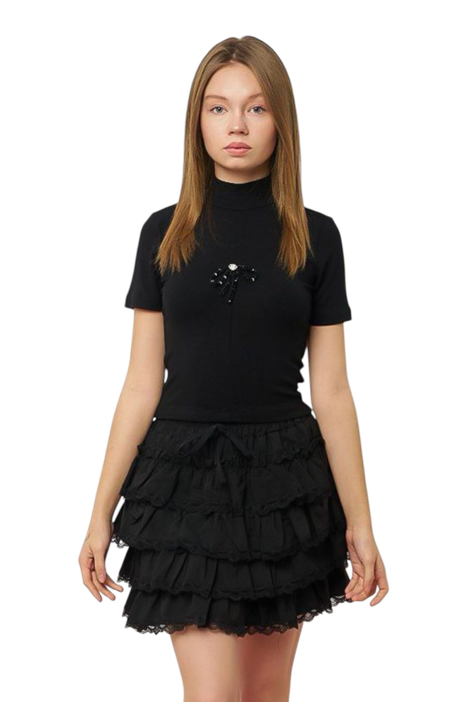 Водолазка дев. АРТ.7951,чер,вис-лайкра