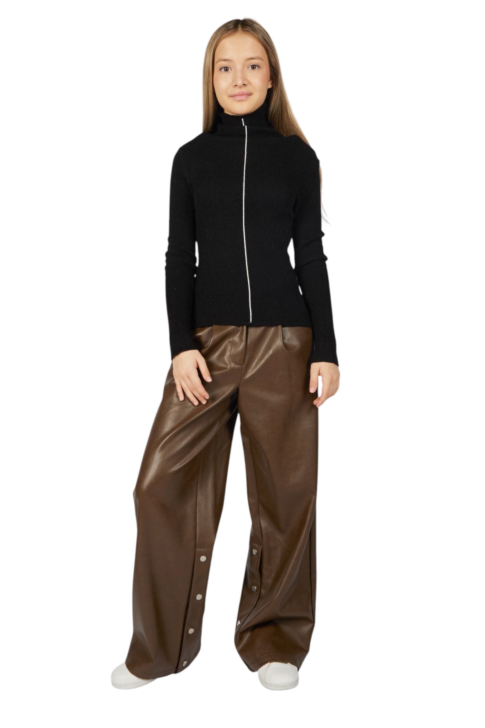 Водолазка дев. АРТ.G-TN25451,чер,хл-эл