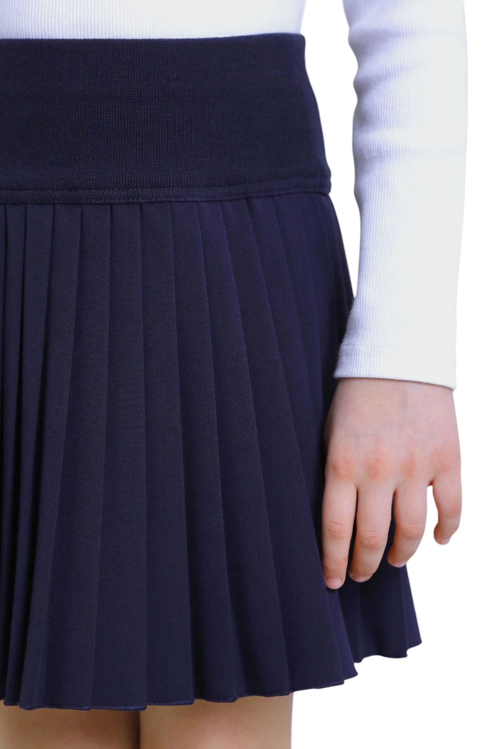 Юбка дев. АРТ.384/3-525/524,син,пэ-вис-эл-хл