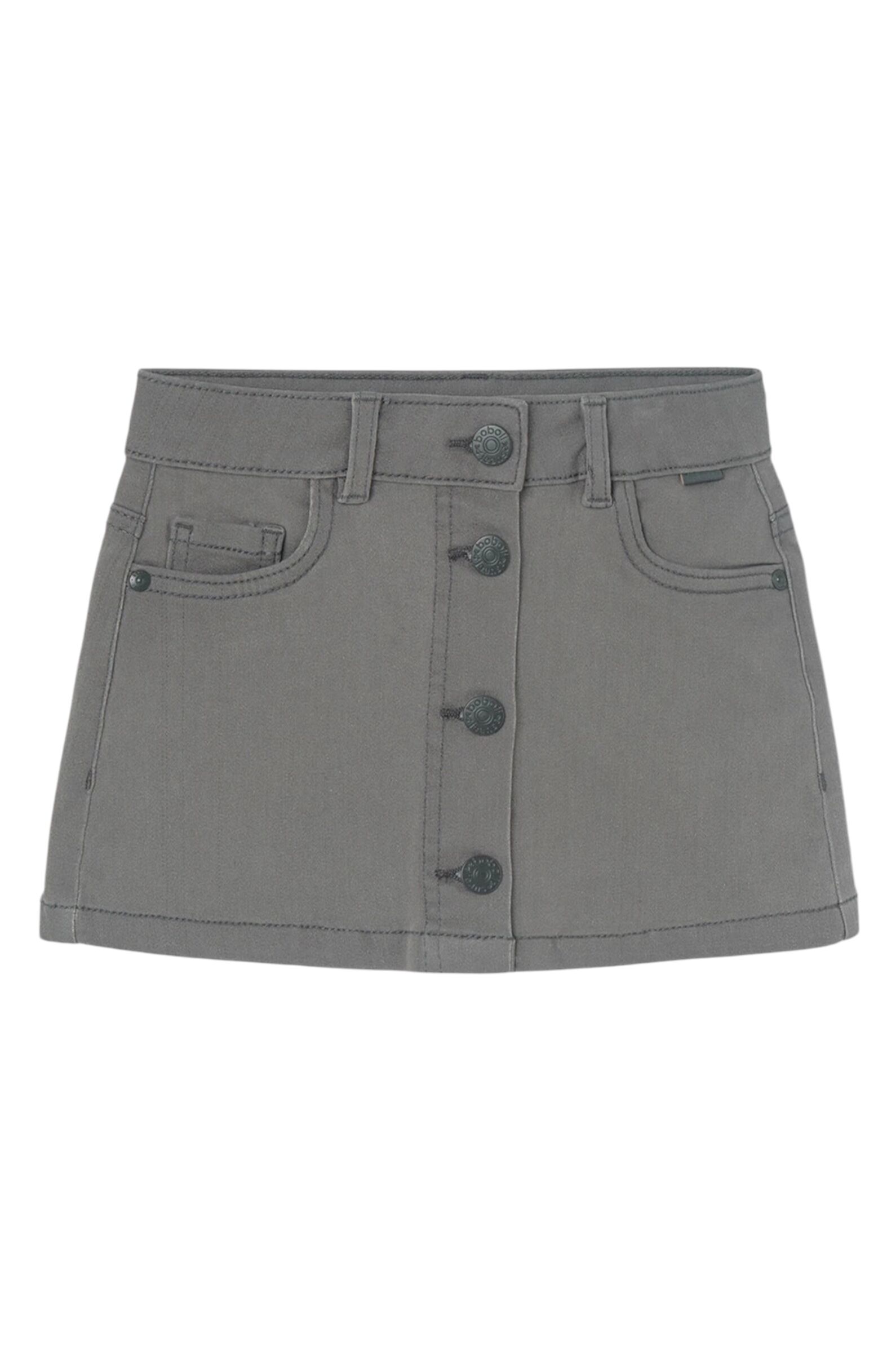 Юбка дев. АРТ.419228,сер,хл-пэ-эл